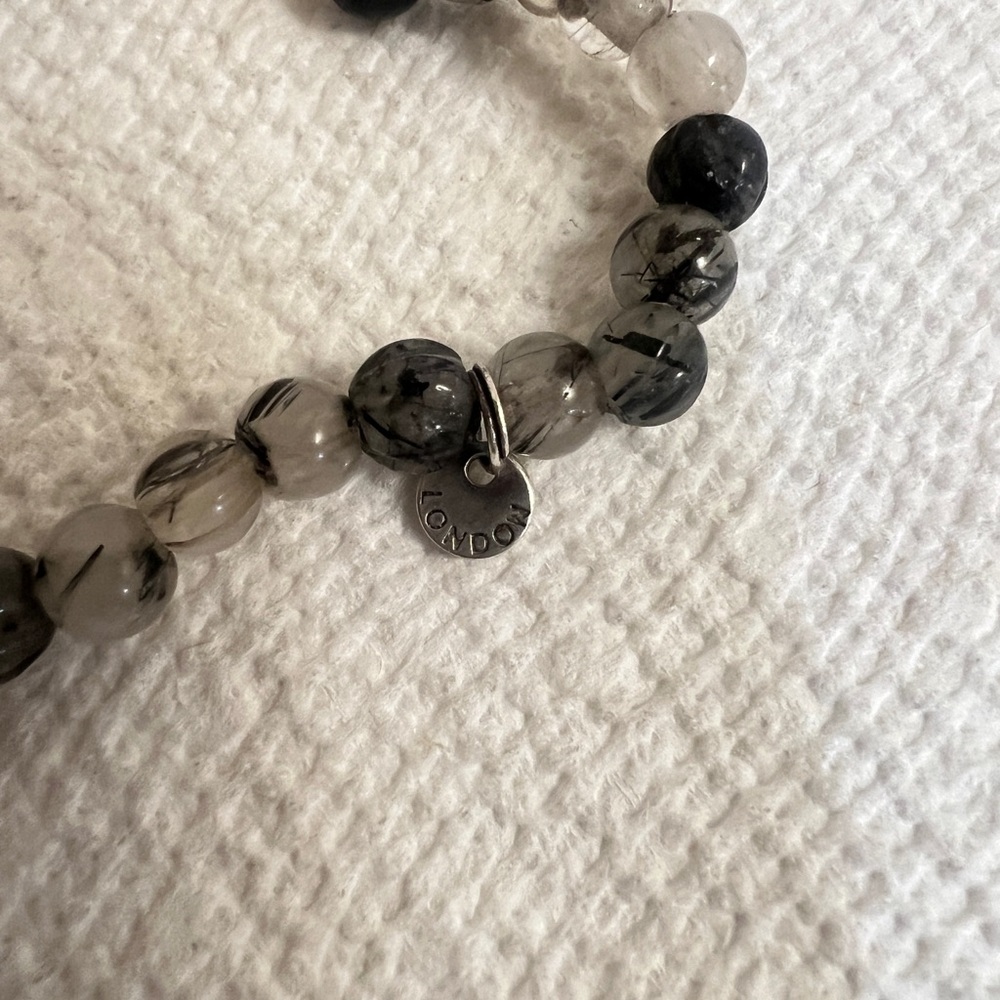 TATEOSSIAN Grey & Black Beaded Bracelet Elasticated‎ - Picture 5 of 9